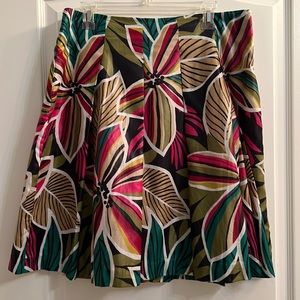 Worthington Flowy, Multicolored, Floral Print Skirt Sz 12